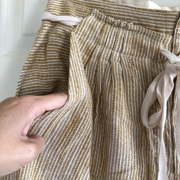 NWT Free People olive and cream pants tapered 2 - Picture 5 of 9